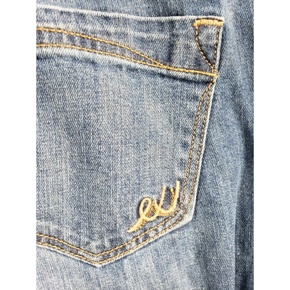 Express Jeans Size 0 Women Blue Denim Stretch Pants Distressed Mid Rise Skinny - Picture 12 of 13